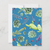 Carte De Correspondance Motif Cactus 5 (Dos)