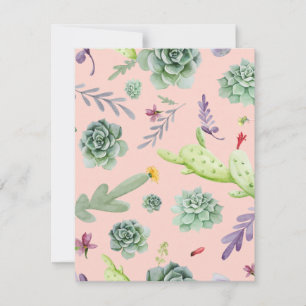 Carte De Correspondance Motif Cactus 8