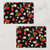 Carte De Correspondance Motif cerise 2 (Devant / Derrière)