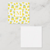 Carte De Correspondance Motif citrons aquarelles (Devant / Derrière)