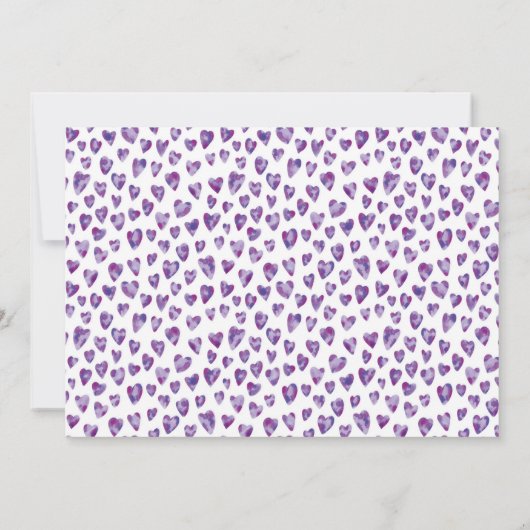 Carte De Correspondance Motif Cœur Amour nom personnalisé (Dos)