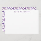 Carte De Correspondance Motif Cœur Amour nom personnalisé (Devant / Derrière)