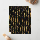 Carte De Correspondance Motif coeurs 14 (Devant/Arrière en situation)