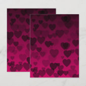 Carte De Correspondance Motif coeurs 18 (Devant / Derrière)