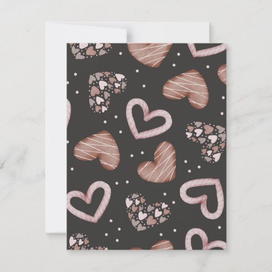 Carte De Correspondance Motif cœurs 35 (Devant)