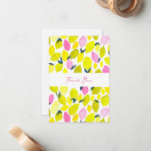 Carte De Correspondance Motif d'aquarelle citron (Devant/Arrière en situation)