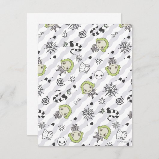 Carte De Correspondance Motif de Beetlejuice (Devant / Derrière)