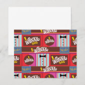 Carte De Correspondance Motif de bonbons de Willy Wonka (Devant / Derrière)