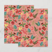 Carte De Correspondance Motif de Noël 2 (Devant / Derrière)