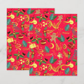 Carte De Correspondance Motif de Noël 6 (Devant / Derrière)