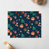 Carte De Correspondance Motif de Noël 96 (Devant/Arrière en situation)