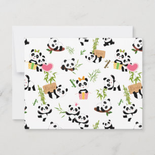 Carte De Correspondance Motif de Panda