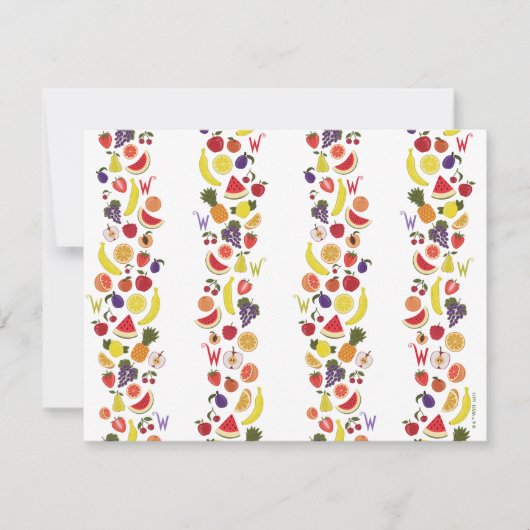 Carte De Correspondance Motif de papier peint léchable de Willy Wonka (Devant)