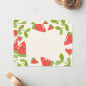 Carte De Correspondance Motif de pastèque mignon (Devant/Arrière en situation)