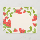 Carte De Correspondance Motif de pastèque mignon (Devant / Derrière)