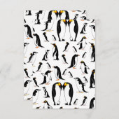 Carte De Correspondance Motif de pingouin noir et blanc (Devant / Derrière)