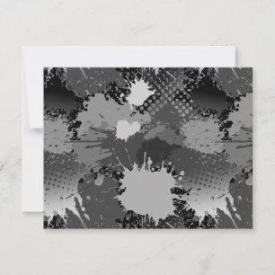 Carte De Correspondance Motif de projection de peinture 2