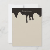 Carte De Correspondance Motif de thème de chocolat personnalisé (Devant)