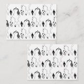 Carte De Correspondance Motif des boutons de chat (Devant / Derrière)