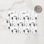 Carte De Correspondance Motif des boutons de chat (Devant/Arrière en situation)