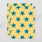 Carte De Correspondance Motif des étoiles d'or 18 (Devant / Derrière)