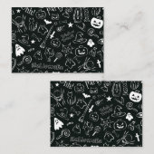 Carte De Correspondance Motif d'Halloween (Devant / Derrière)