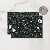 Carte De Correspondance Motif d'Halloween (Devant/Arrière en situation)