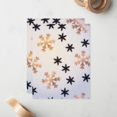 Carte De Correspondance Motif d'hiver 12 (Devant/Arrière en situation)