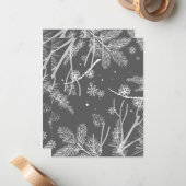 Carte De Correspondance Motif d'hiver 4 (Devant/Arrière en situation)