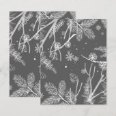 Carte De Correspondance Motif d'hiver 4 (Devant / Derrière)