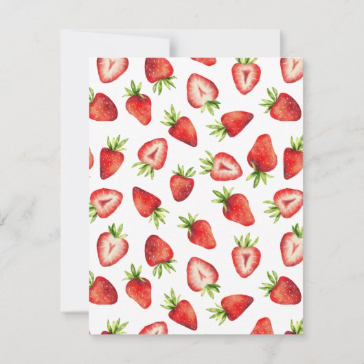 Carte De Correspondance Motif Enfant Fraise (Dos)