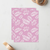 Carte De Correspondance Motif feuille 15 (Devant/Arrière en situation)