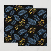 Carte De Correspondance Motif feuille 17 (Devant / Derrière)