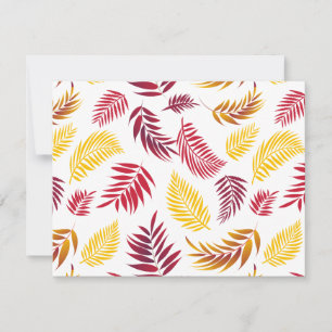 Carte De Correspondance Motif Feuille tropical 20