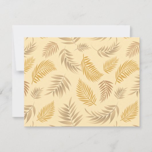 Carte De Correspondance Motif Feuille tropical 6 (Devant)