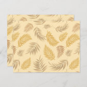 Carte De Correspondance Motif Feuille tropical 6 (Devant / Derrière)