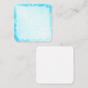 Carte De Correspondance Motif Flocons de Neige Cristallins