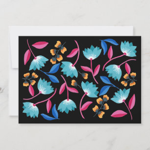 Carte De Correspondance Motif floral d'art folklorique de nom personnalisé