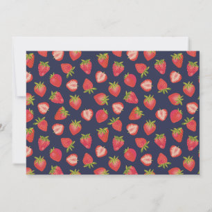 Carte De Correspondance Motif fraise Nom