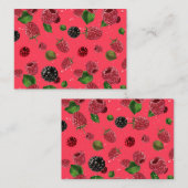 Carte De Correspondance Motif framboise (Devant / Derrière)