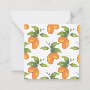 Carte De Correspondance Motif Kumquats tiré à la main