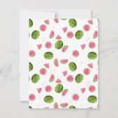 Carte De Correspondance Motif Pastèque Rose & Vert Été (Dos)