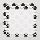 Carte De Correspondance Motif Pâtes Et Os (Devant / Derrière)