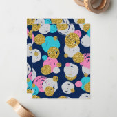 Carte De Correspondance Motif Points 11 (Devant/Arrière en situation)