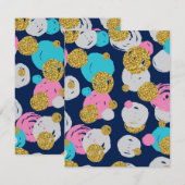 Carte De Correspondance Motif Points 11 (Devant / Derrière)