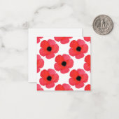 Carte De Correspondance Motif Red Poppy (Devant/Arrière en situation)