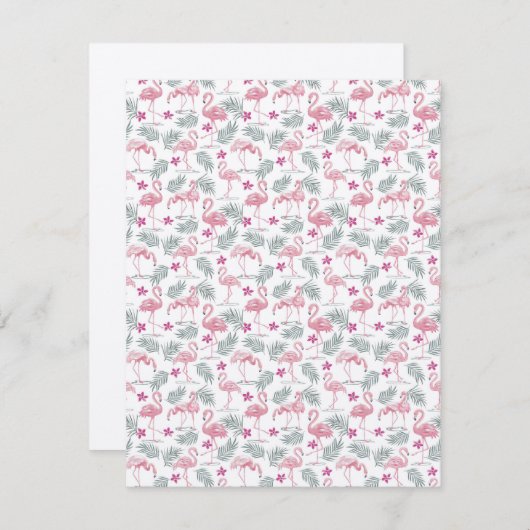 Carte De Correspondance Motif répété Swan Bird (Devant / Derrière)