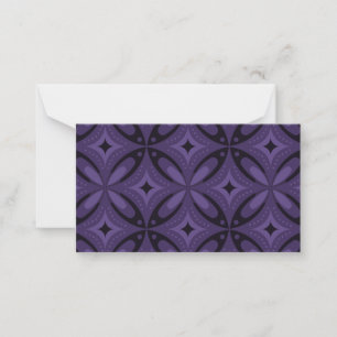 Carte De Correspondance Motif rétro couleur violet foncé