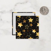 Carte De Correspondance Motif sans couture avec étoiles d'or (Devant/Arrière en situation)