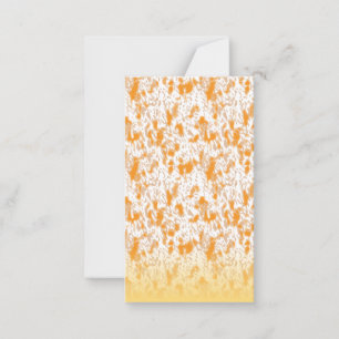 Carte De Correspondance Motif textile présentant un motif vibrant orange e